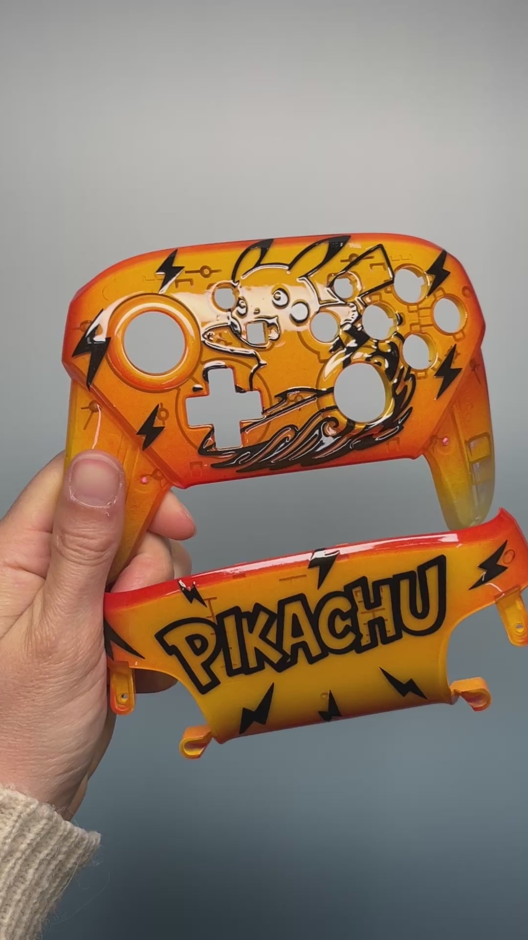 Surfing Pikachu 2.5D - Nintendo Switch Custom Controller Shells