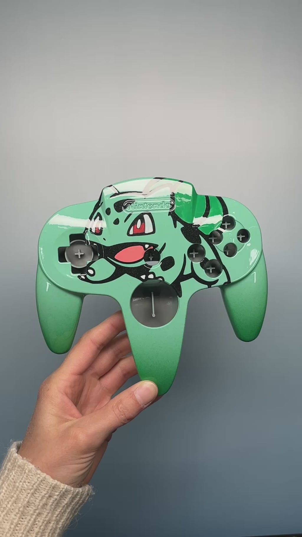 Bulbasaur - Custom Painted Nintendo 64 Controller Shells