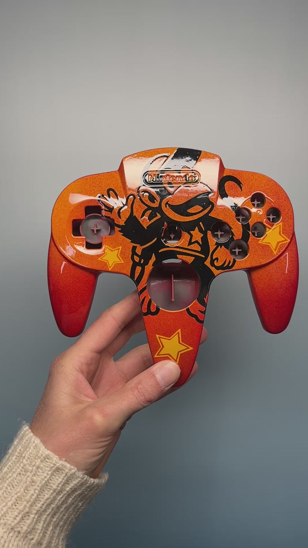 Diddy Kong - Custom Painted Nintendo 64 Controller Shells