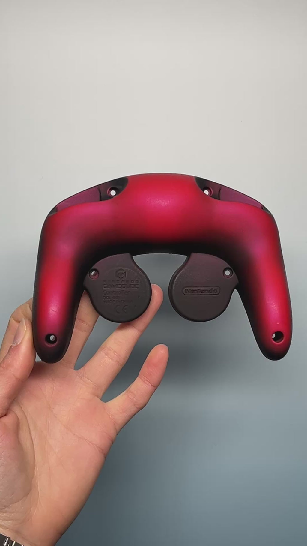 GameCube Bottom Shell - Red Gradient (Matte)