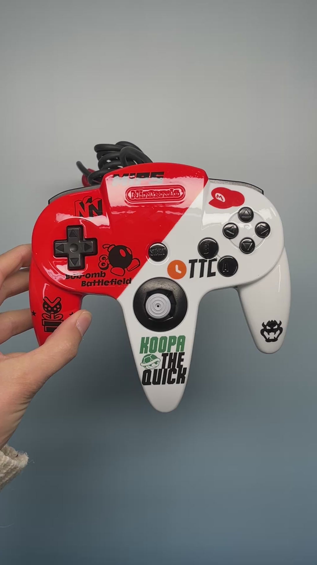 Super Mario 64 - Custom Painted Nintendo 64 Controller (OEM)
