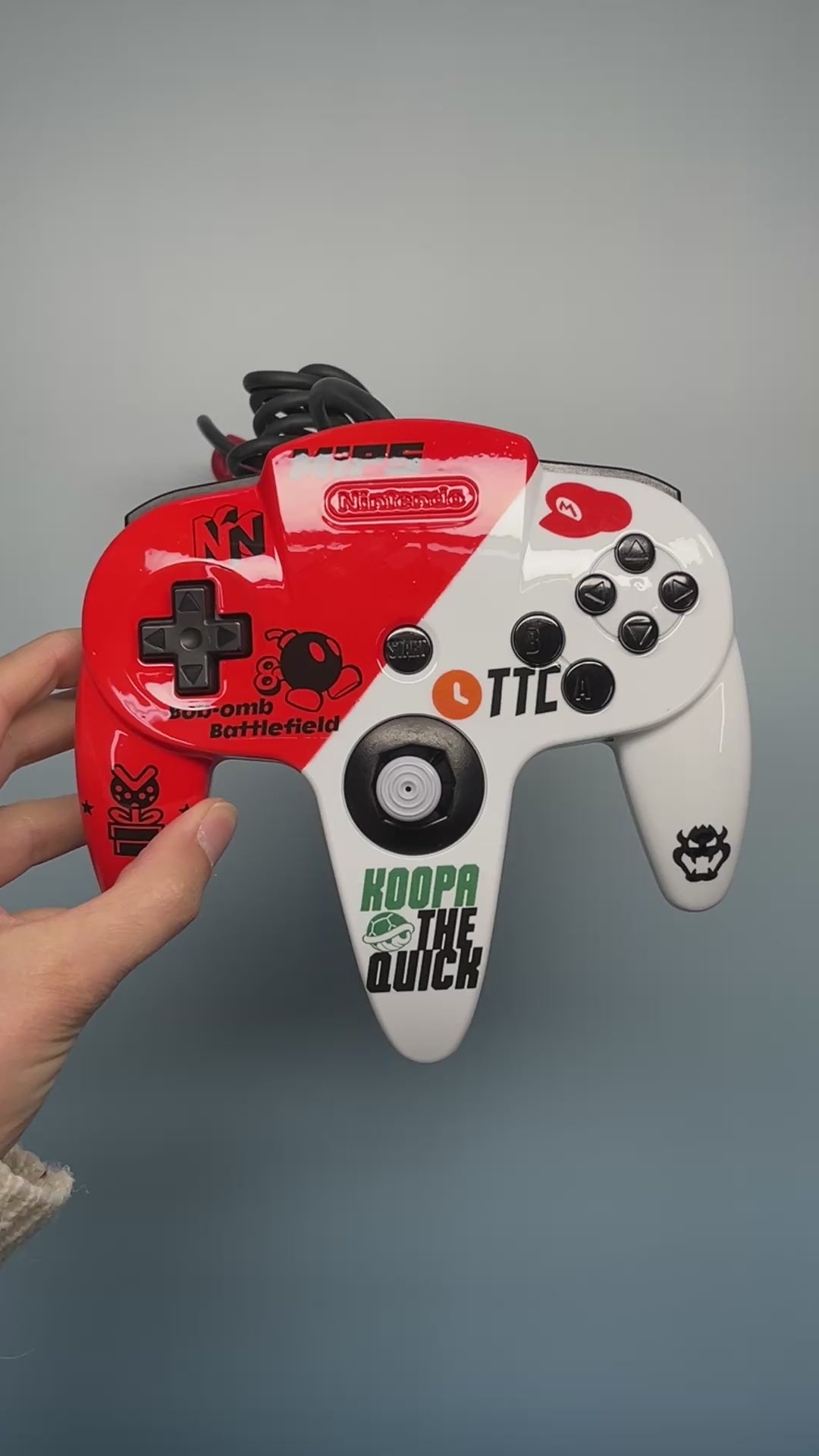 Super Mario 64 - Custom Painted Nintendo 64 Controller (OEM)